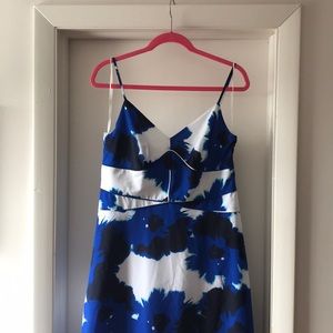Banana Republic blue white & black maxi dress
